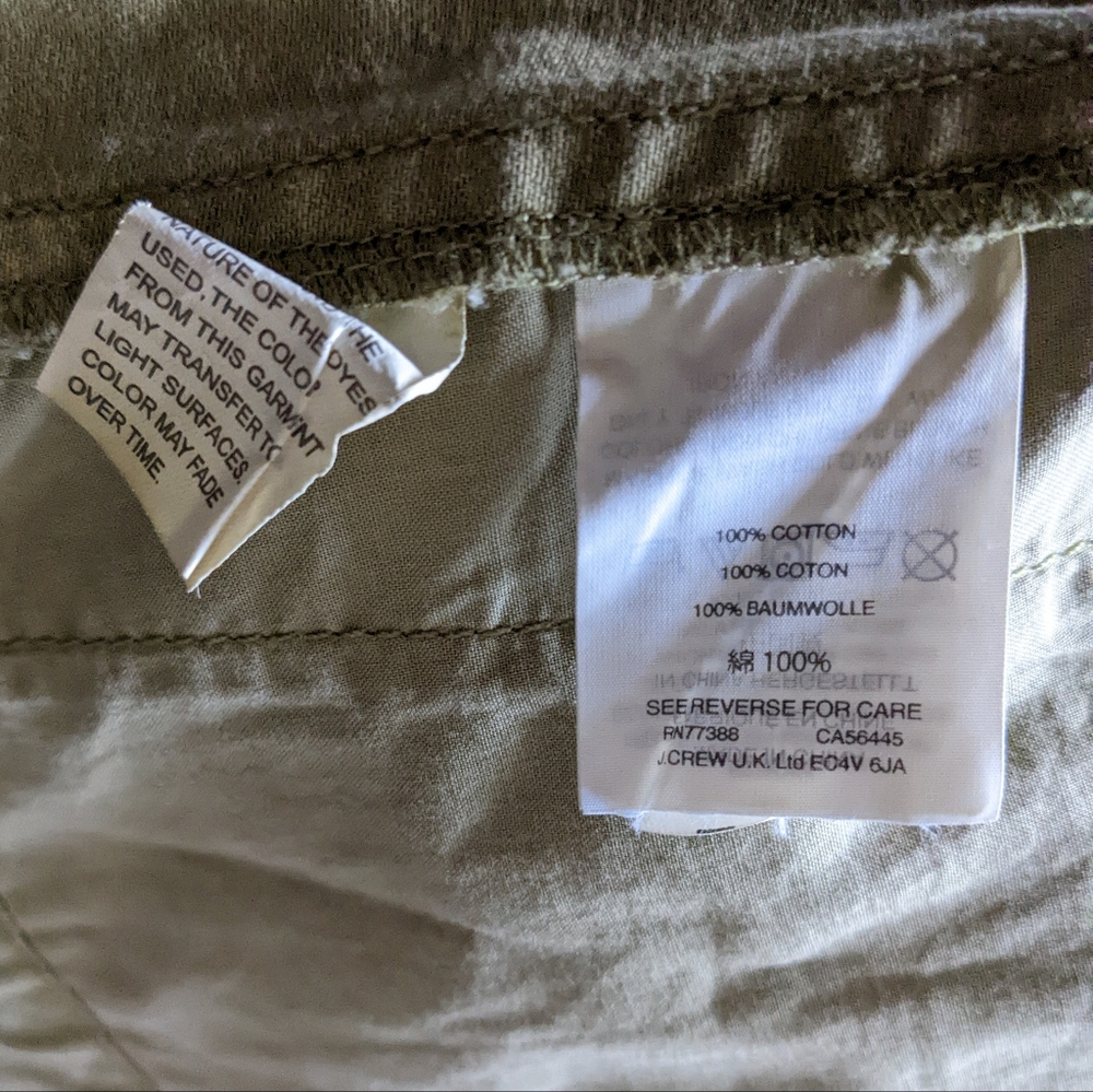 MADEWELL Military Trucker Jacket Loose Fit Zip Front Women's Small Green Yellow - Picture 6 of 6